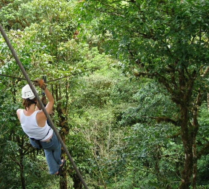 IMG_0211 Katelyn on the canopy zip line