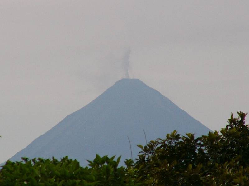 P1010300 Arenal volcano from our rooms at the Eco Lodge